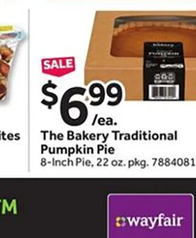 The Bakery Traditional Pumpkin Pie