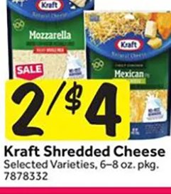 Kraft Shredded Cheese at Stop & Shop
