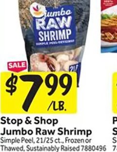 Stop & Shop Jumbo Raw Shrimp at Stop & Shop
