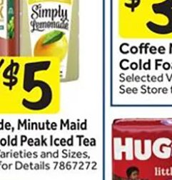 Simply Ade, Minute Maid Zero or Gold Iced Tea