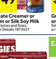 Coffee Mate Creamer or Cold Foam or Silk Soy Milk