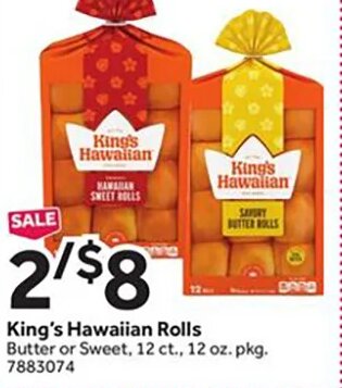 King's Hawaiian Rolls at Stop & Shop
