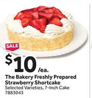 The Bakery Freshly Prepared Strawberry Shortcake at Stop & Shop