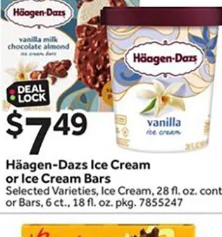 Häagen-Dazs Ice Cream or Ice Cream Bars
