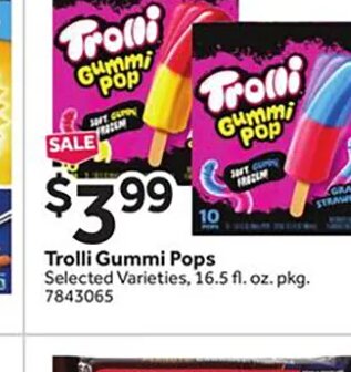 Trolli Gummi Pops at Stop & Shop