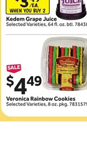 Veronica Rainbow Cookies at Stop & Shop