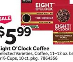 Eight O'Clock Coffee at Stop & Shop
