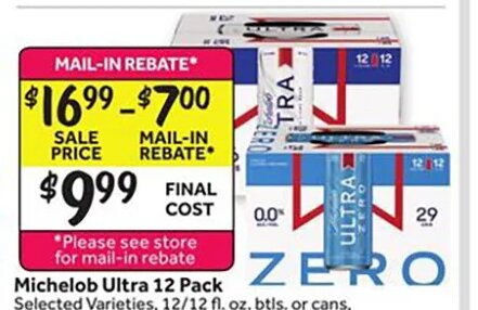 Michelob Ultra 12 Pack at Stop & Shop