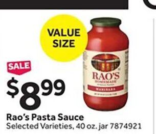 Rao's Pasta Sauce at Stop & Shop