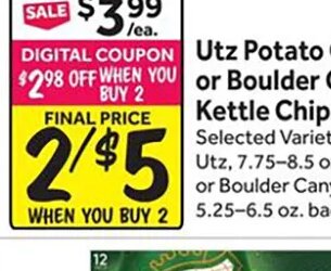Utz or Boulder Canyon Kettle Chips at Stop & Shop