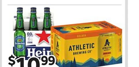 Athletic Brewing or Heineken 0.0 6 Pack at Stop & Shop
