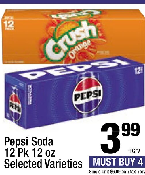 Pepsi Soda 12 Pk at Super King Markets
