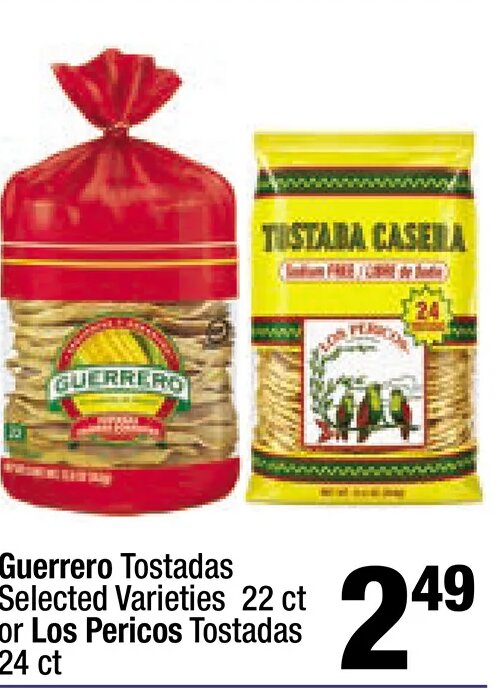 Guerrero Tostadas Selected Varieties 22 ct or Los Pericos Tostadas 24 ct