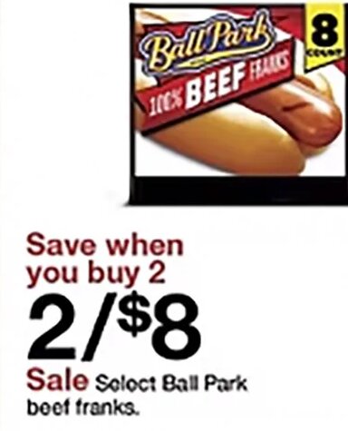 Ball Park beef franks at Target