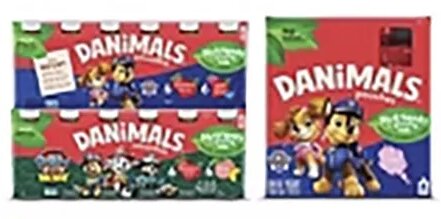 Danimals Paw Patrol smoothies, yogurt & snacks