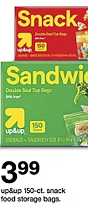 up&up snack food storage bags