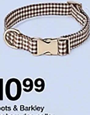 Boots & Barkley gingham dog collar