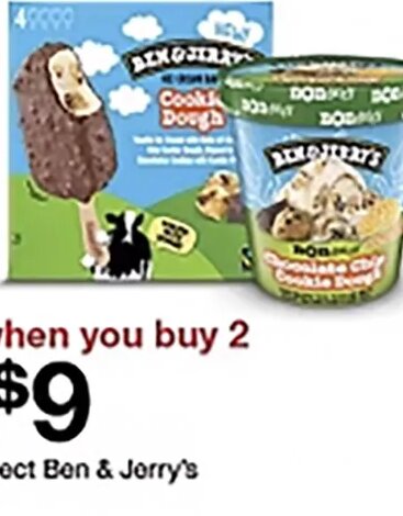 Select Ben & Jerry's ice cream at Target
