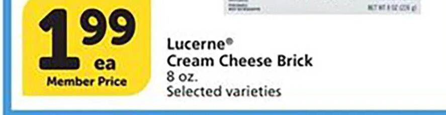 Lucerne Cream Cheese Brick