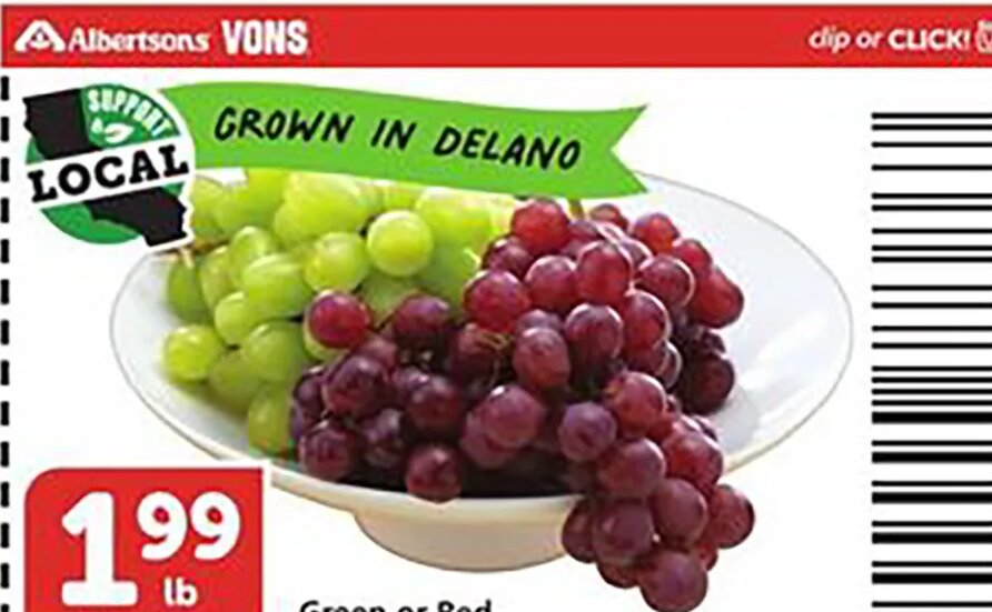 Green or Red Grapes at Vons