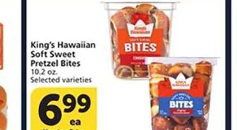 King's Hawaiian Soft Sweet Pretzel Bites