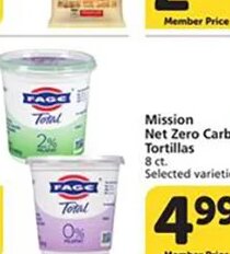 Fage Total Yogurt at Vons