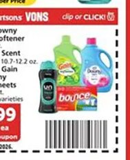 Gain or Bounce Fabric Softener at Vons