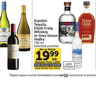 Espolon, Elijah Craig or Grey Goose