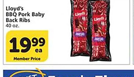 Lloyd's BBQ Pork Baby Back Ribs at Vons