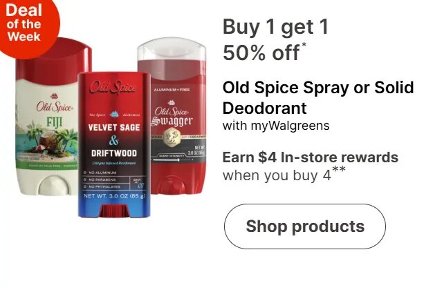 Old Spice Spray or Solid Deodorant