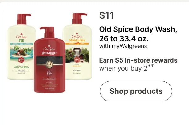 Old Spice Body Wash at Walgreens