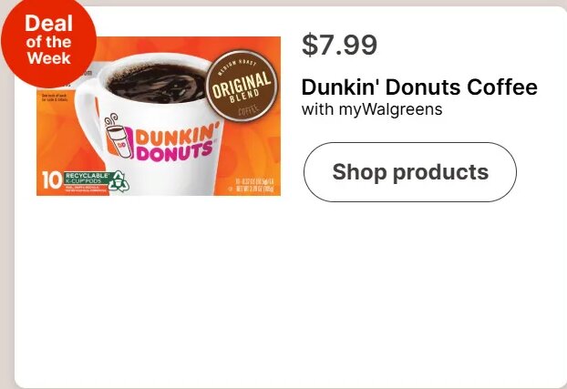 Dunkin' Donuts Coffee at Walgreens