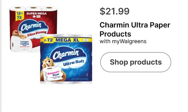 Charmin Ultra Paper Products at Walgreens