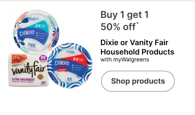 Dixie or Vanity Fair Household Products