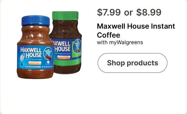Maxwell House Instant Coffee at Walgreens