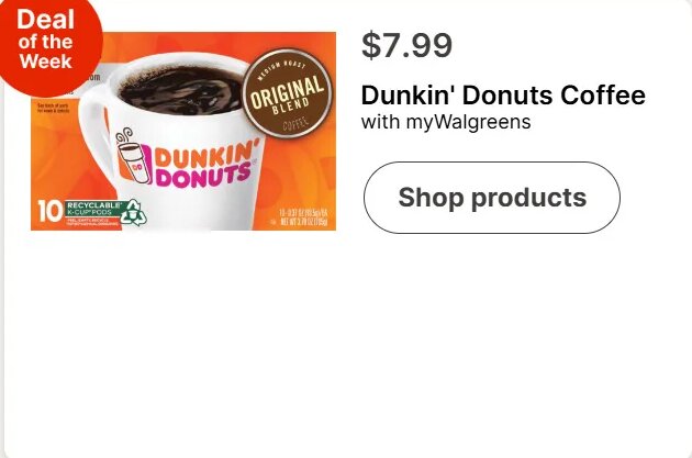 Dunkin' Donuts Coffee at Walgreens