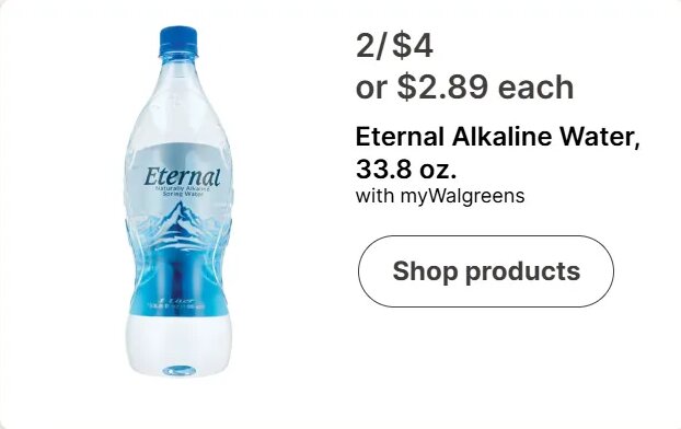 Eternal Alkaline Water at Walgreens