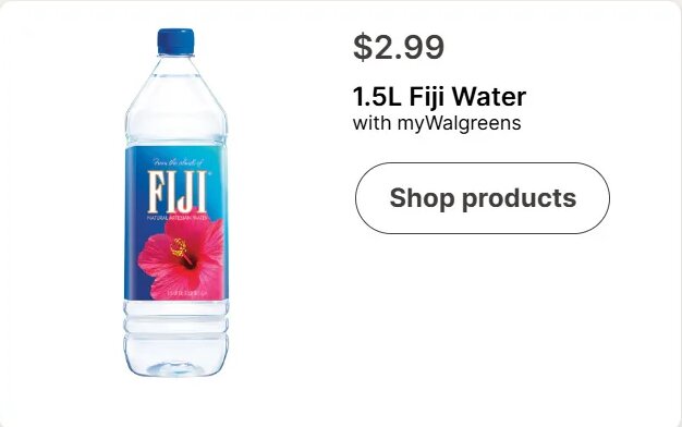 1.5L Fiji Water at Walgreens