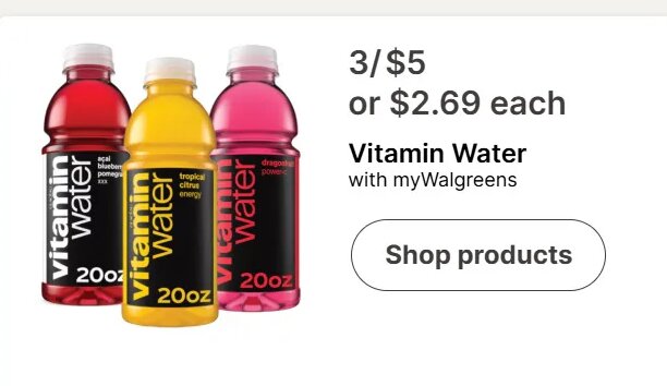 Vitamin Water at Walgreens