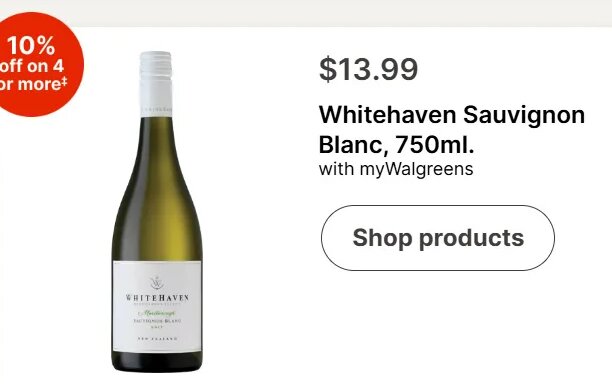 Whitehaven Sauvignon Blanc, 750ml.