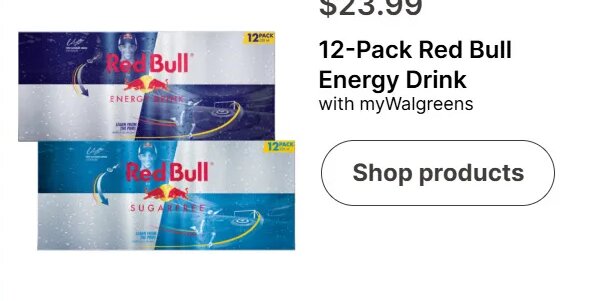 12-Pack Red Bull Energy Drink at Walgreens