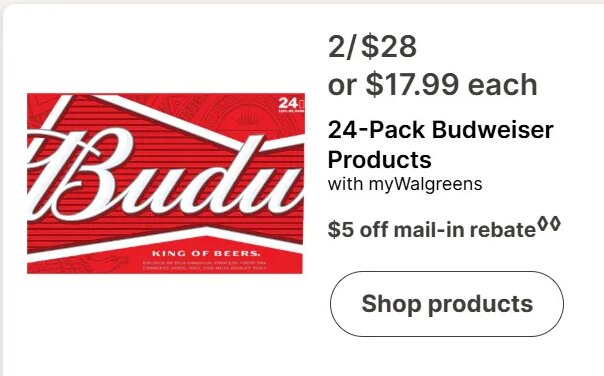 24-Pack Budweiser Products