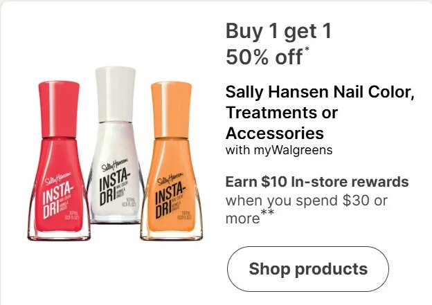 Sally Hansen Nail Color, Treatments or Accessories