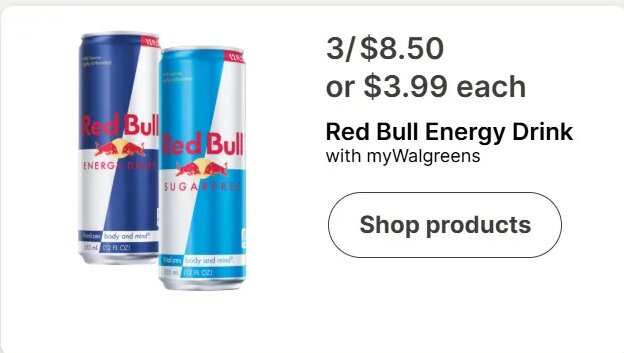Red Bull Energy Drink at Walgreens