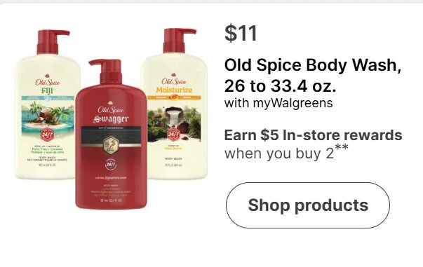 Old Spice Body Wash at Walgreens