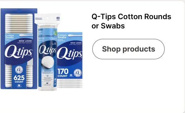 Q-Tips Cotton Rounds or Swabs