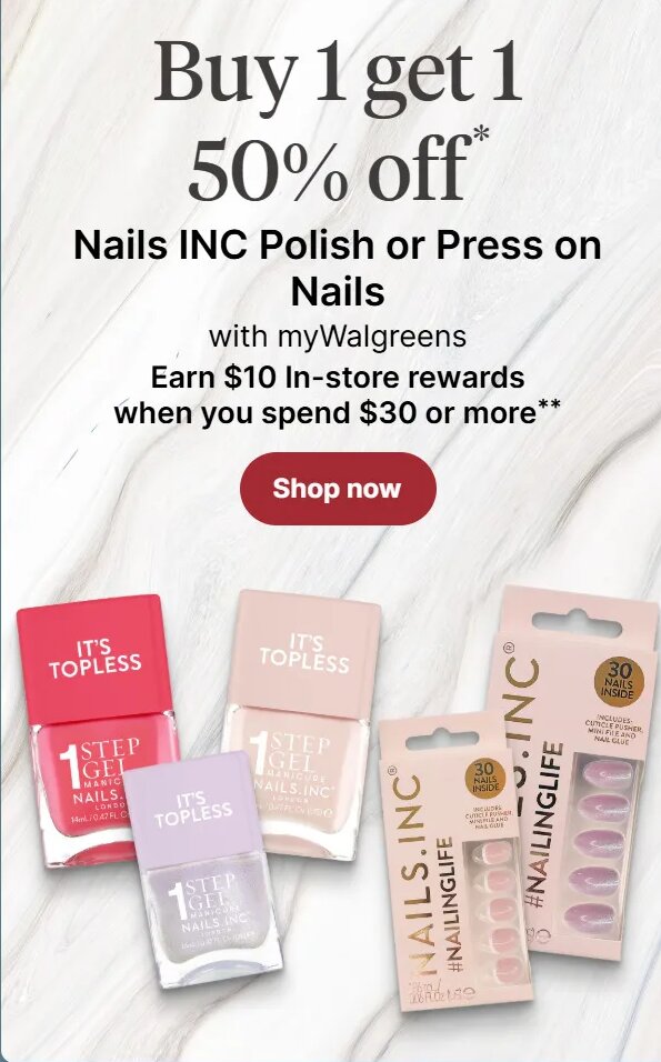 Nails INC Polish or Press on Nails