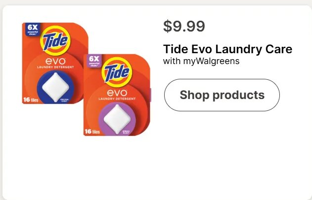 Tide Evo Laundry Care at Walgreens