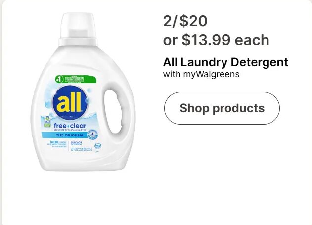 All Laundry Detergent at Walgreens