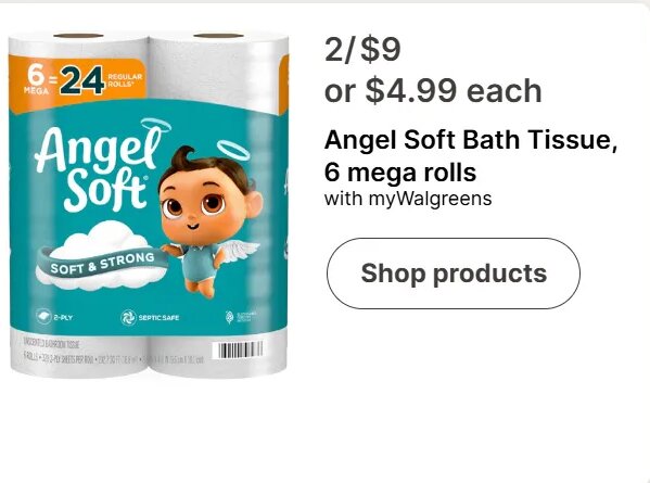 Angel Soft Bath Tissue at Walgreens